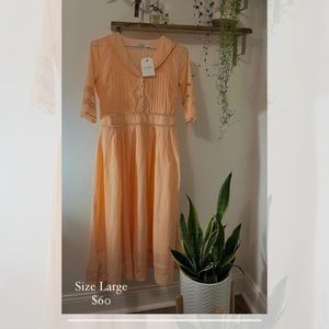 Fiona Cotton White Midi Dress